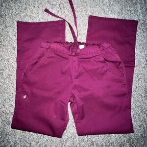 Cherokee Luxe scrub pants wine color  XXSP​